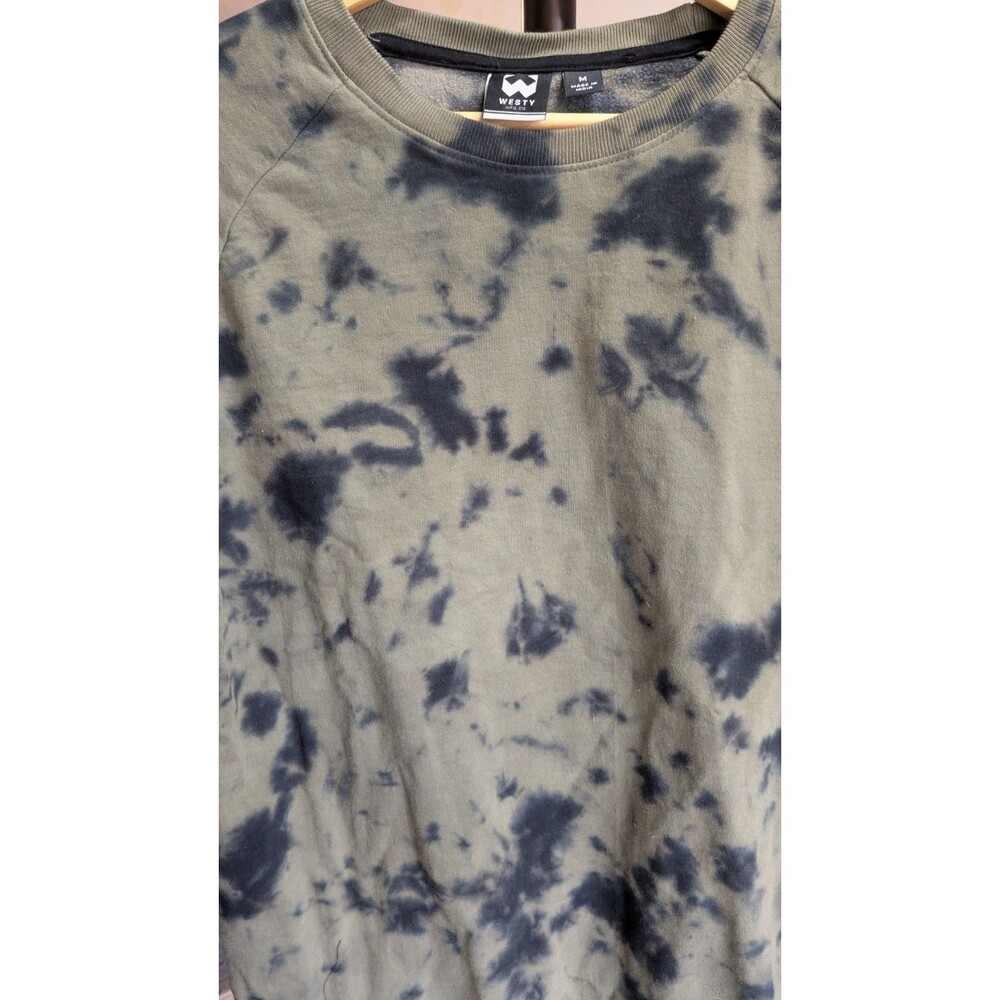 Westy Black and Olive Tie Dye Long Sleeve Sweatshirt M - Picture 4 of 5